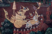 Detail from a mural painting with a 'Ramakien' motif - Thai version of the Indian Ramayana - from the temple complex of the Emerald Buddha, Bangkok (late 18th century) 